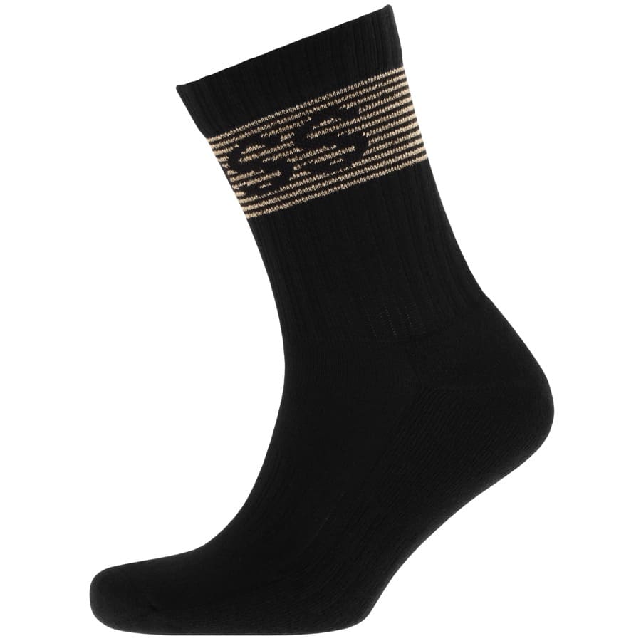 Alternative Image for ProductBOSS Rib Shine Socks Black2